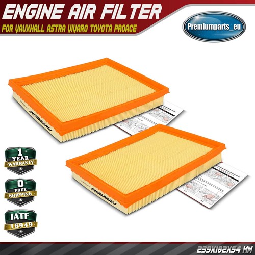 Air filter for vauxhall - 2x,