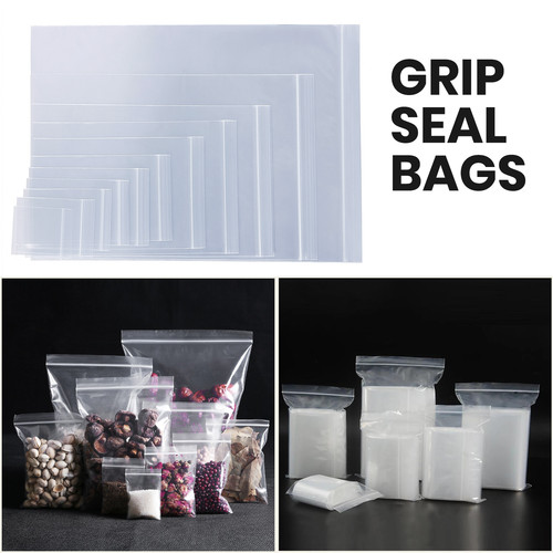 Clear transparent grip seal - clear,