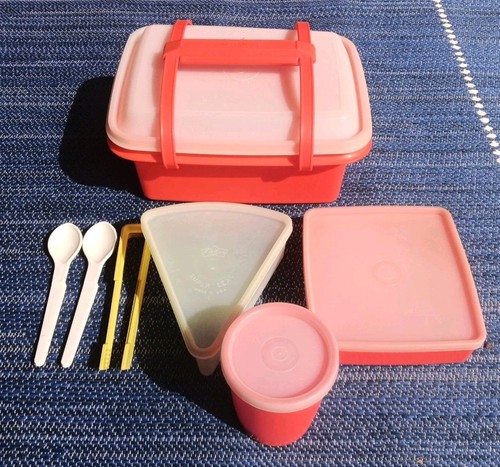 Vintage tupperware orange pak - orange,