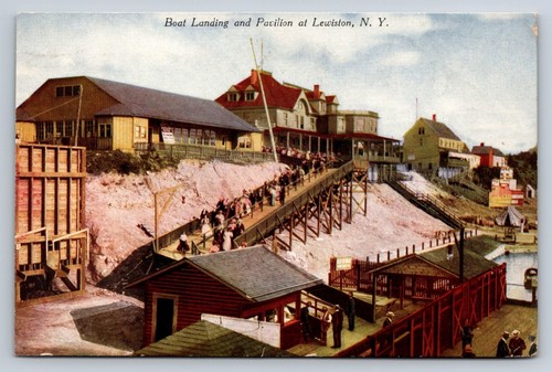 Postcard lewiston boat - ny,