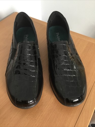 Padders black patent - patent, leather