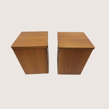 Pair vintage teak ottomans - vintage,