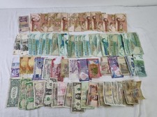 Large 66Pcs Bundle World Banknotes Mix Currency Hong Kong USA Serbia USED F2