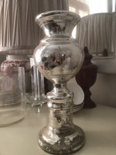 Antique tall mercury glass - antique,