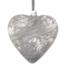 Sienna glass heart - glass, friendship
