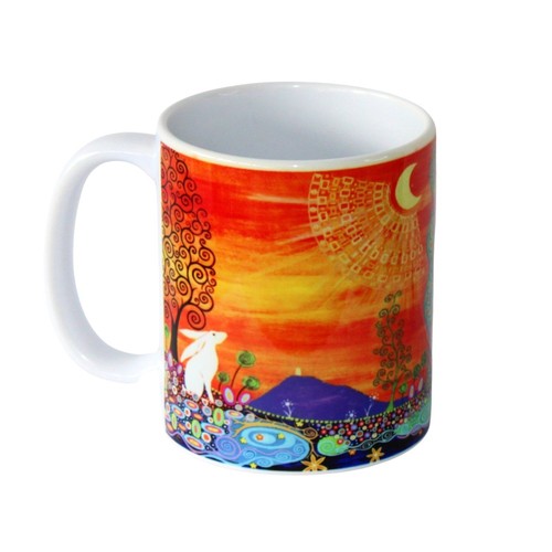 Glastonbury tor mug white - tor,