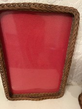 Vintage Wicker & Plywood Red