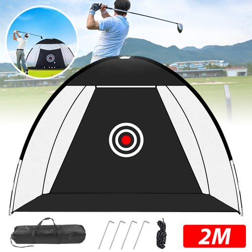 Golf practice net hitting - golf,
