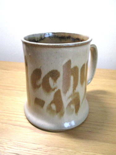 Studio pottery mug - pottery,