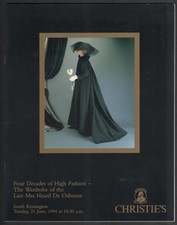 CHRISTIES SALE CATALOGUE Four Decades of High Fashion MRS HEARD DE OSBORNE 1994