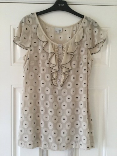 Next ladies cream top - size, 10