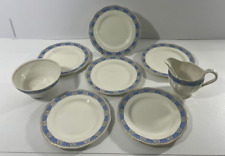 Grindley Creampetal Balfour Small Plates Set of 6 with Sugar Bowl and Creamer
