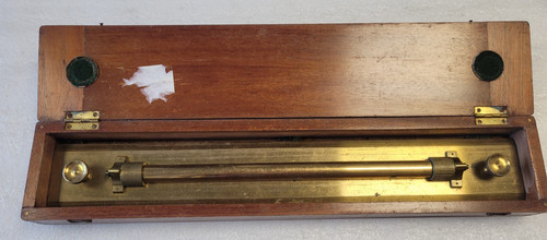 Antique brass rolling rule - rolling, j
