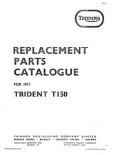 Triumph Parts Manual Book 1971