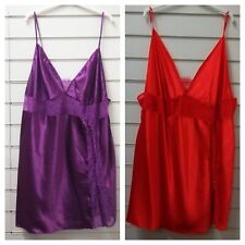 PLUS SIZE LADIES EX CHAIN STORE  SATIN CHEMISE SLIP NIGHTDRESS UK SIZES 20, 22
