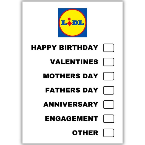 Funny lidl birthday - birthday, engagement