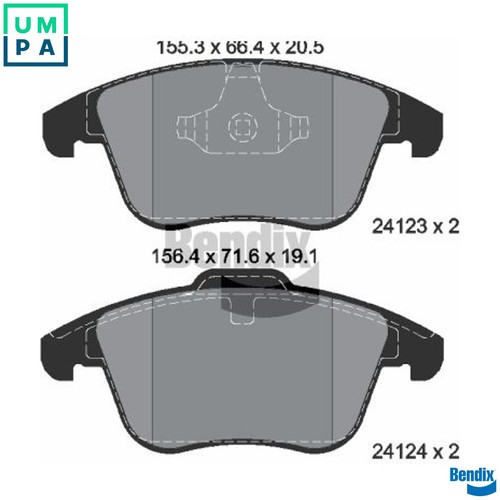 Brake pad set disc - set,