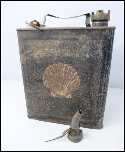 Vintage petrol can shell clam - vintage,