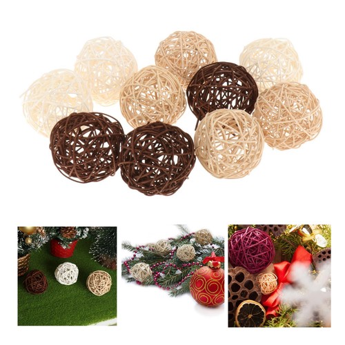 10x decorative rattan balls - decorative,