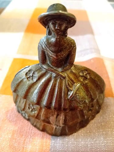 Brass decorative bell lady - bell., in