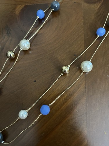 Talbots double strand blue - talbots,
