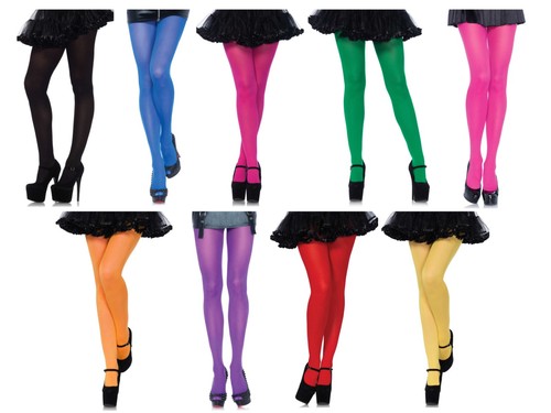 Neon bright colour tights - neon,