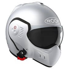 Roof Boxer Alpha Motorcycle Motorbike Flip Up Helmet - Matt Silverwhite
