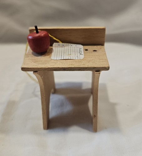 Vintage wooden school desk - wooden,