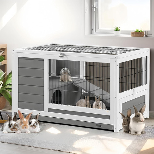 Rabbit hutch w - hutch, w/tray