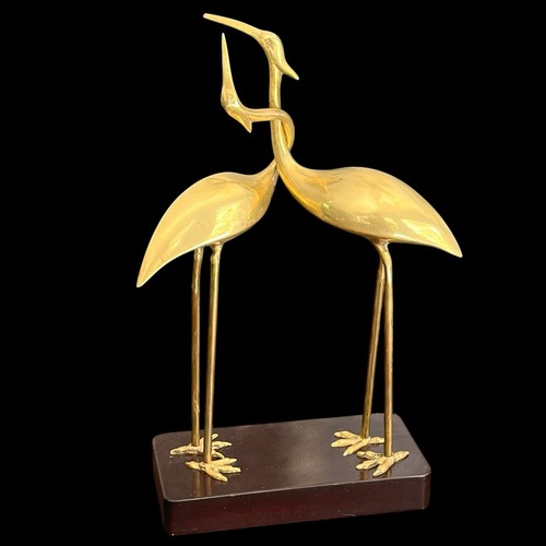 Vintage solid brass egret - vintage,