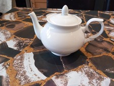 Duchess bone china, white teapot 