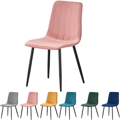 Pcs dining chairs velvet - 1/2,