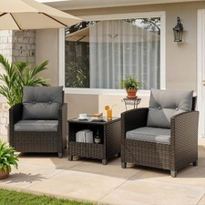 3PCS Outdoor Rattan Bistro Set