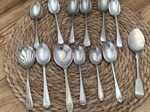 Silver plated spoons - silver,