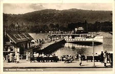 Postcard Bowness Promenade The 'Teal' Arriving RPPC