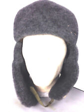 Genuine Chapka Ushanka Cold War Olive Grey Fur Lined Trapper Winter Hat S-L Eco