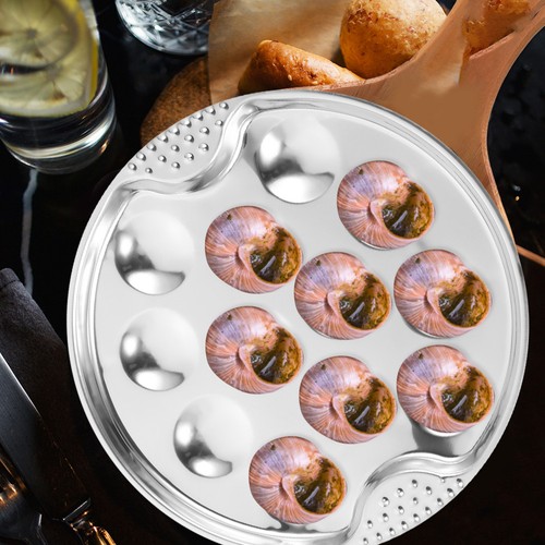 Stainless steel snail dishes - steel,