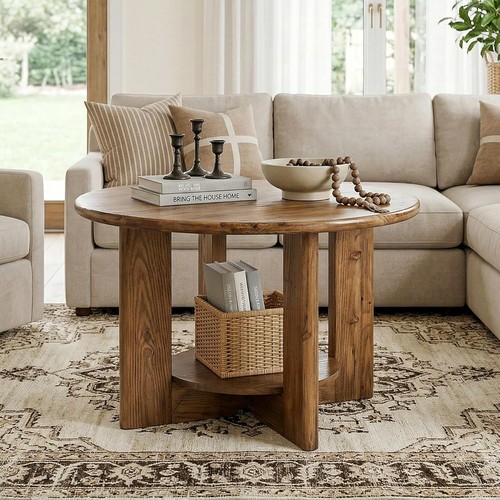 Round coffee table solid - round,