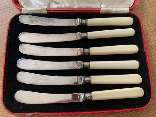 Set antique silver plate - of,