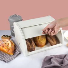 Large Bread Bin Bamboo/Metal