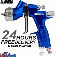 DeVilbiss Gravity GTi ProLite Blue TE20 Air Cap Spray Gun 1.2mm Tip