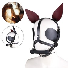 Leather Pony play Head Harness