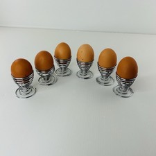 Vintage Spiral Egg Cups Set 6