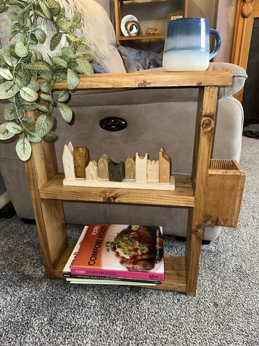 Side table hand made solid - side,