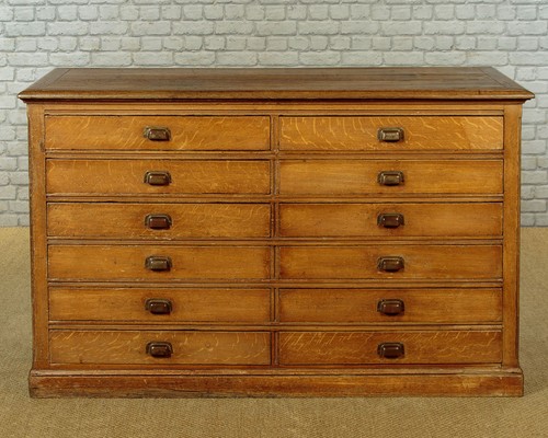 Antique oak pine bank - oak, of
