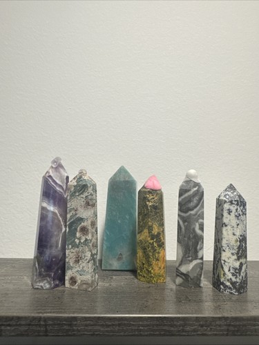 Mixed crystal tower set 6 - crystal,