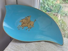 Radford Pottery Blue Dish Gold