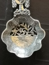 Dutch Sterling Silver Caddy Spoon With Hallmarks