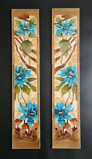 Antique Fireplace Set Of Tiles Relief Moulded Minton China Works C1907