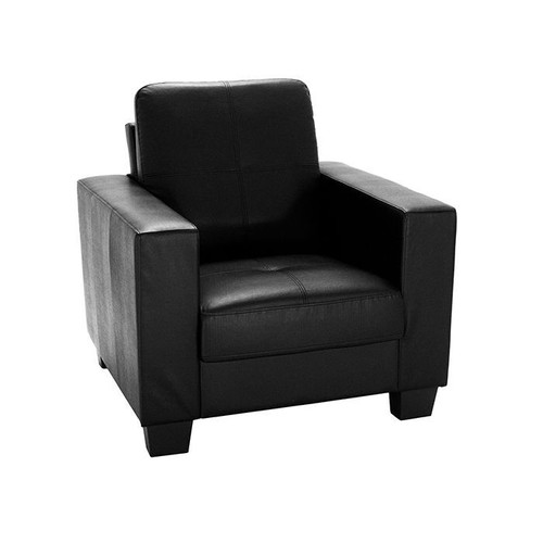 Lena black bonded leather - black,